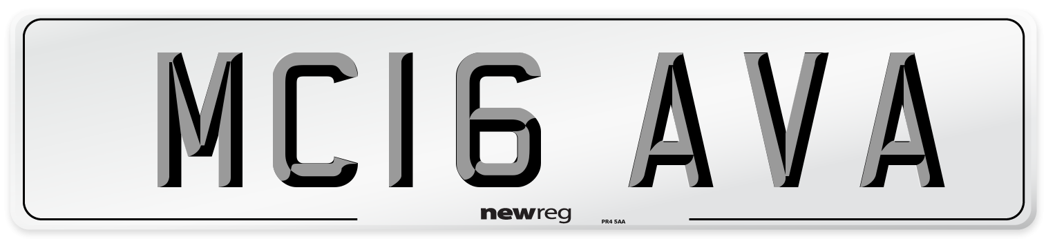 MC16 AVA Number Plate from New Reg